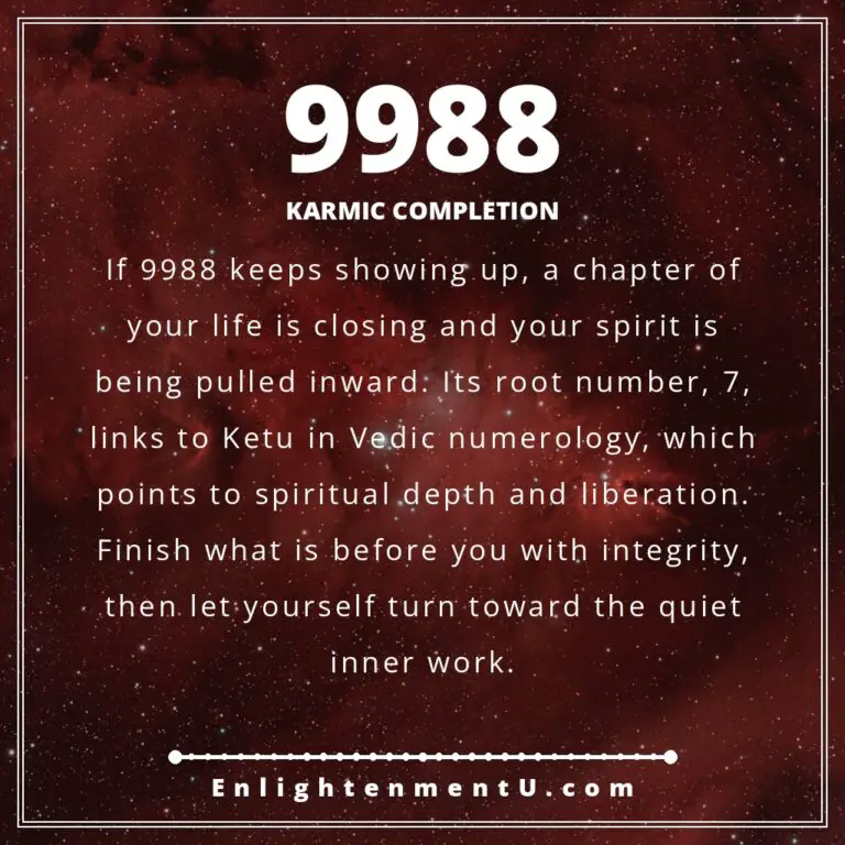 Read more about the article 9988 Angel Number Meaning: Love, Money & Vedic Insight