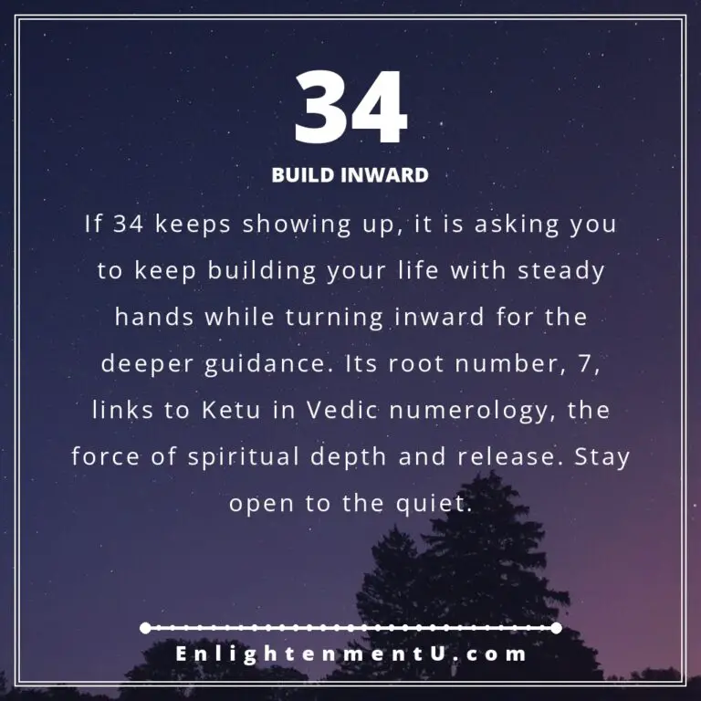 Read more about the article 34 Angel Number Meaning: Love, Money & Vedic Insight