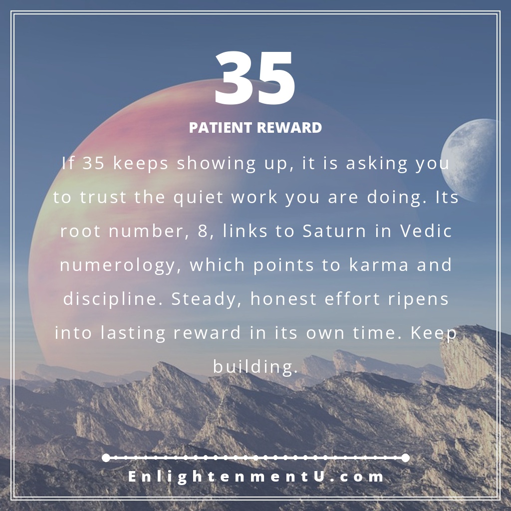 Meaning of seeing 35 angel number