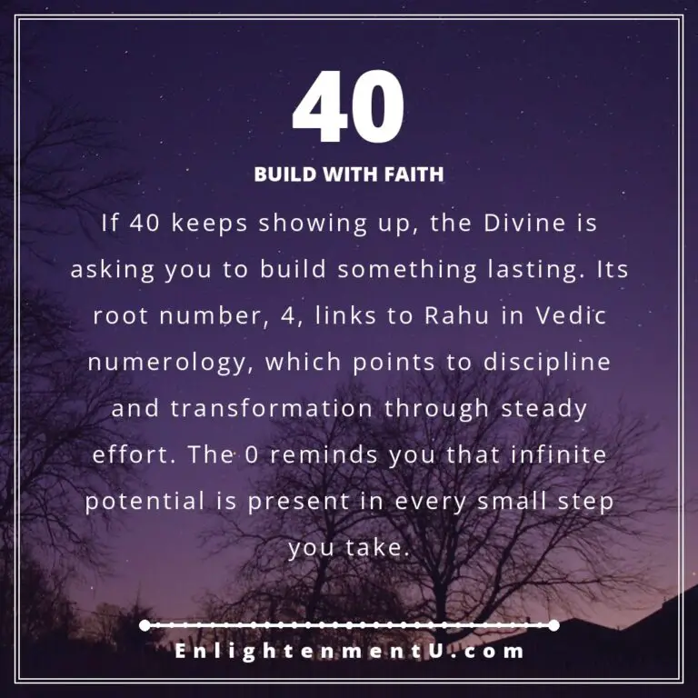 Read more about the article 40 Angel Number Meaning: Love, Money & Vedic Insight