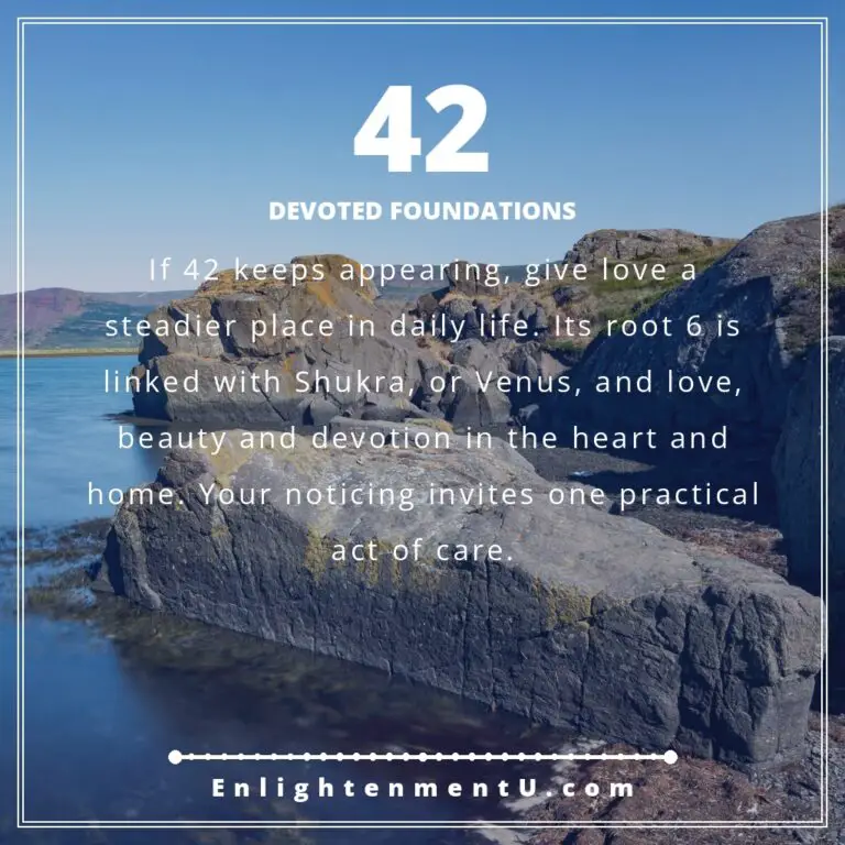 Read more about the article 42 Angel Number Meaning: Love, Stability & Vedic Insight