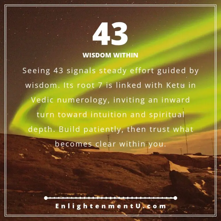 Read more about the article 43 Angel Number Meaning: Love, Money & Vedic Insight