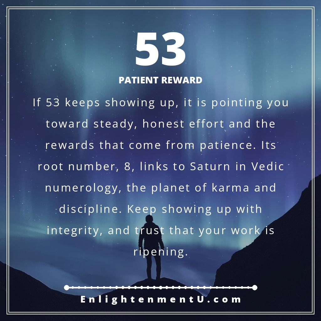 Meaning of seeing 53 angel number