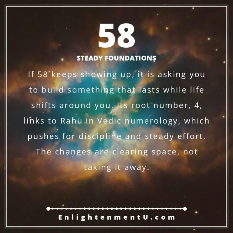 Read more about the article 58 Angel Number Meaning: Love, Money & Vedic Insight