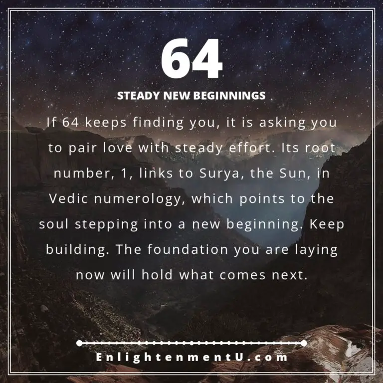 Read more about the article 64 Angel Number Meaning: Love, Money & Vedic Insight