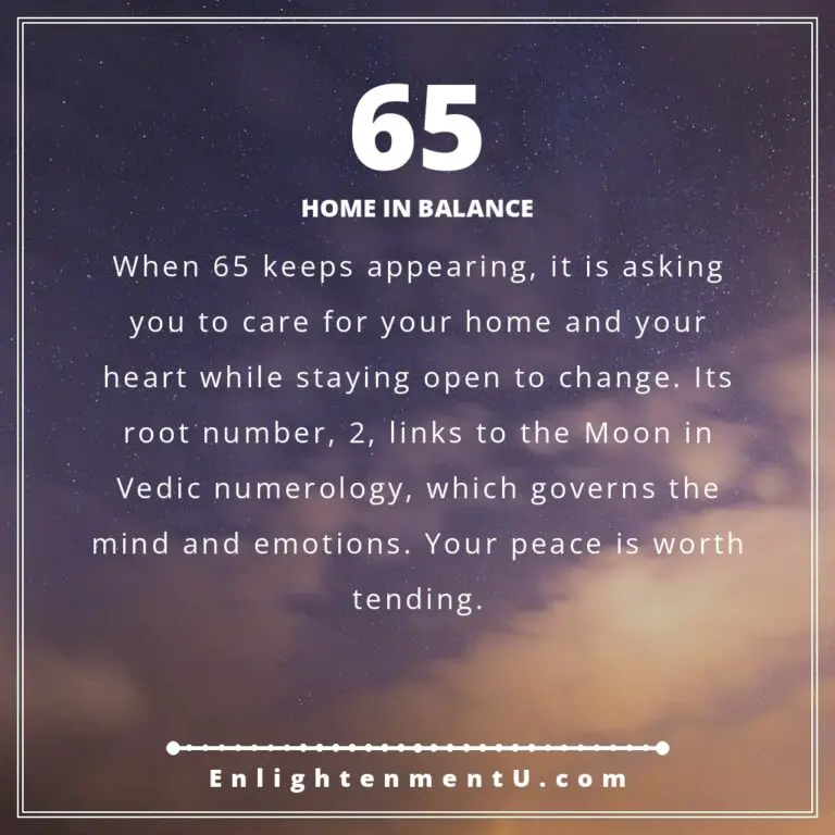 Read more about the article 65 Angel Number Meaning: Love, Money & Vedic Insight