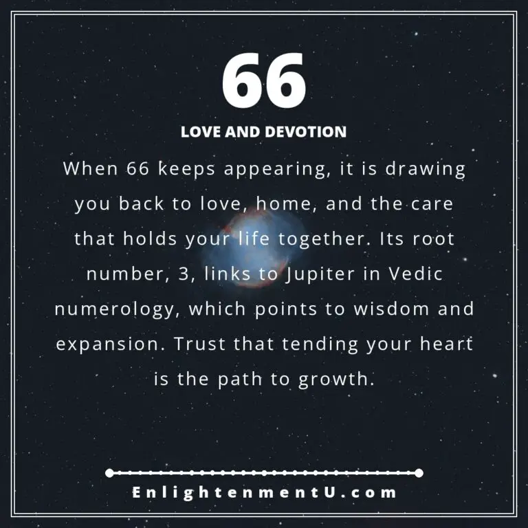 Read more about the article 66 Angel Number Meaning: Love, Money & Vedic Insight