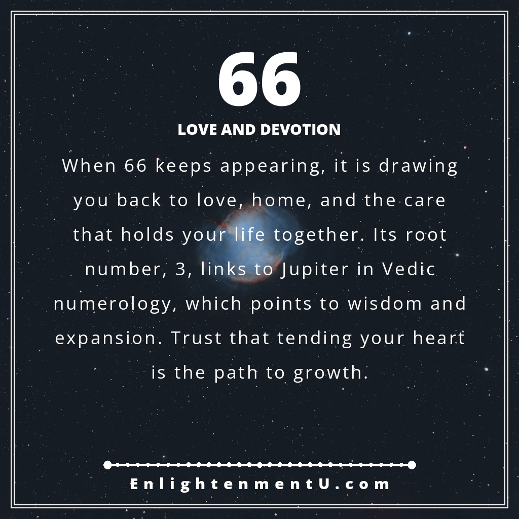 Meaning of seeing 66 angel number