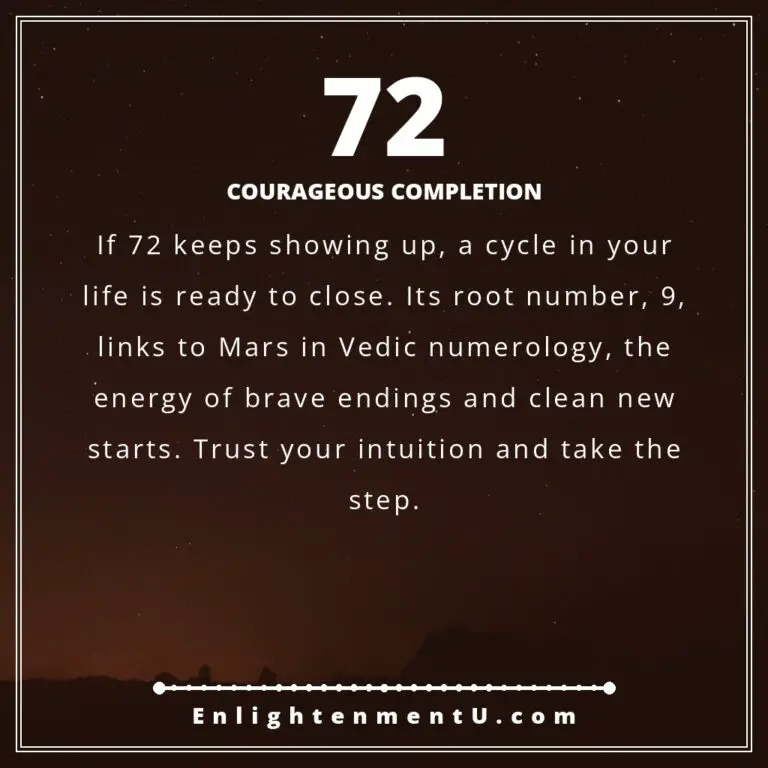 Read more about the article 72 Angel Number Meaning: Love, Money & Vedic Insight