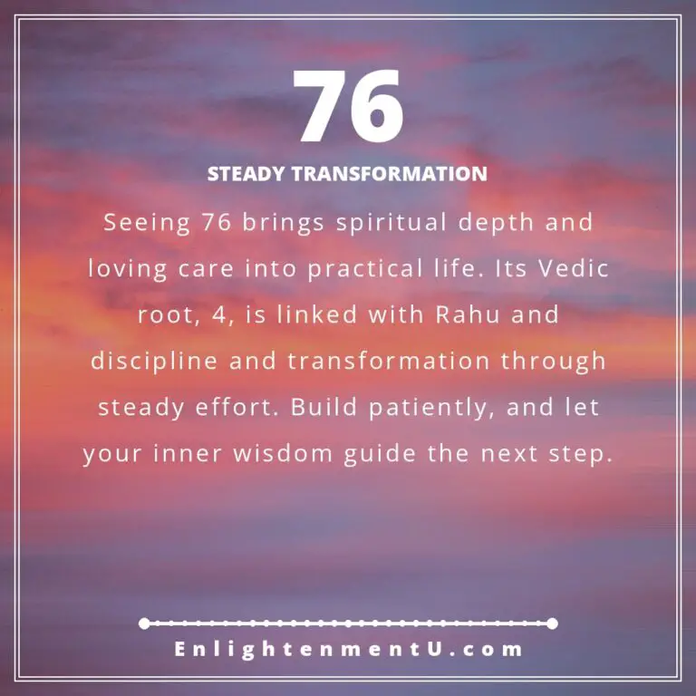 Read more about the article 76 Angel Number Meaning: Love, Money & Vedic Insight