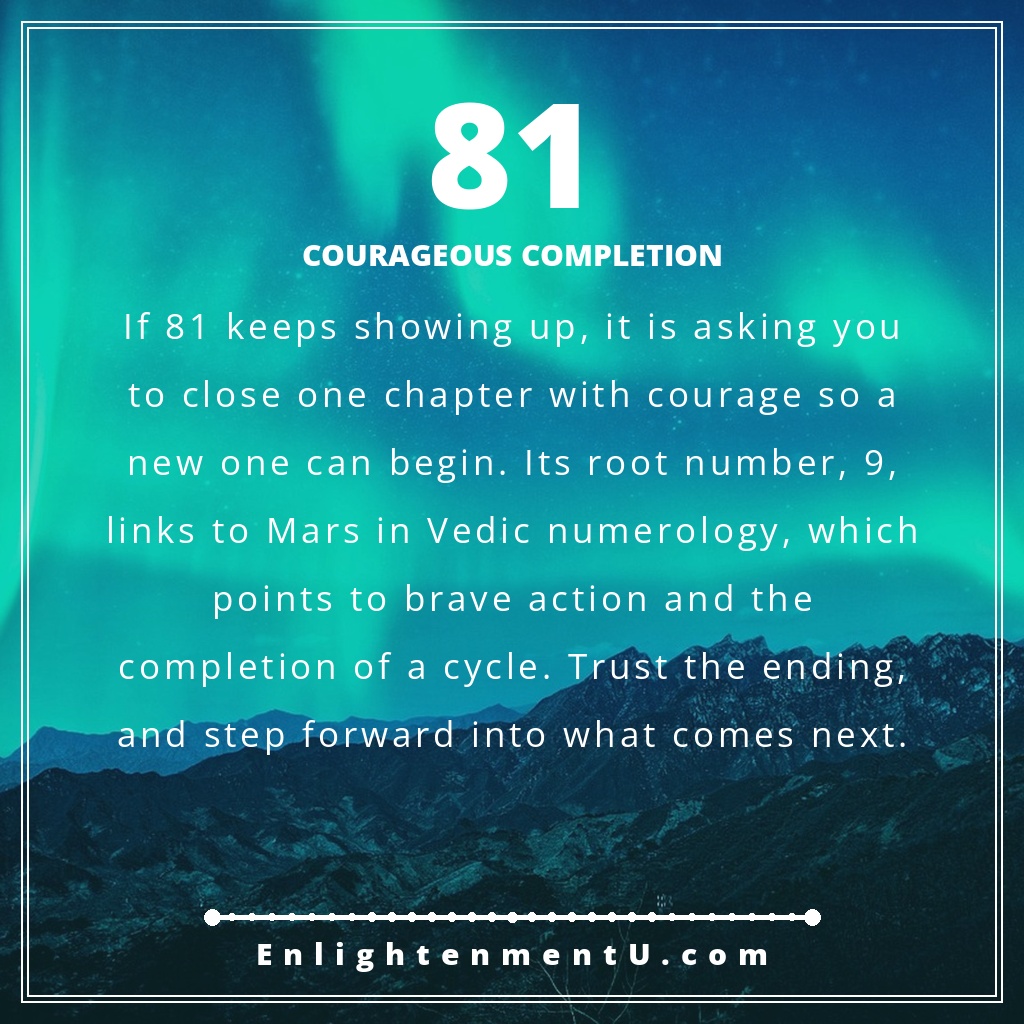Meaning of seeing 81 angel number
