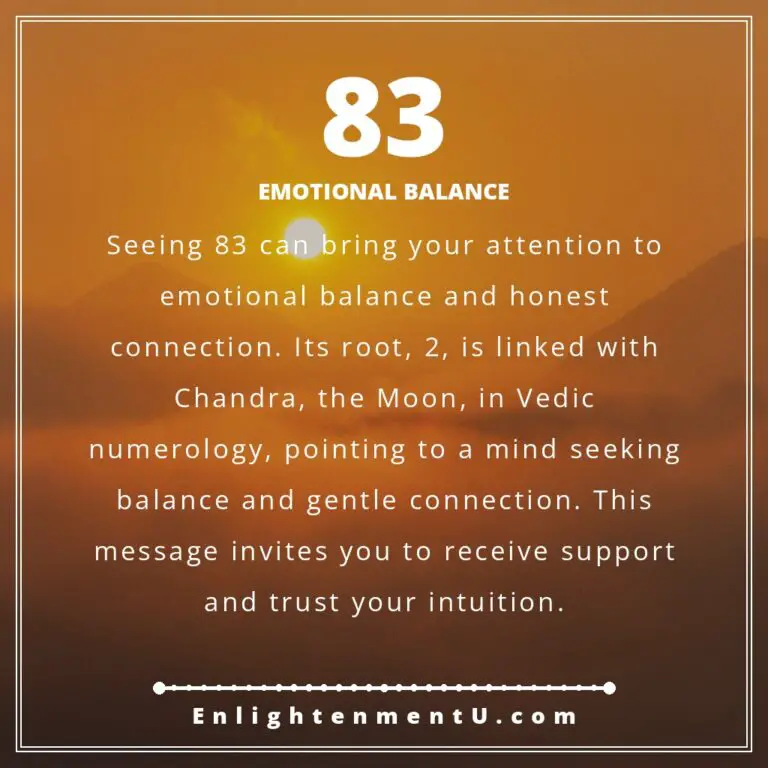 Read more about the article 83 Angel Number Meaning: Love, Money & Vedic Insight