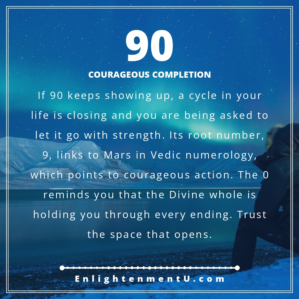 Meaning of seeing 90 angel number