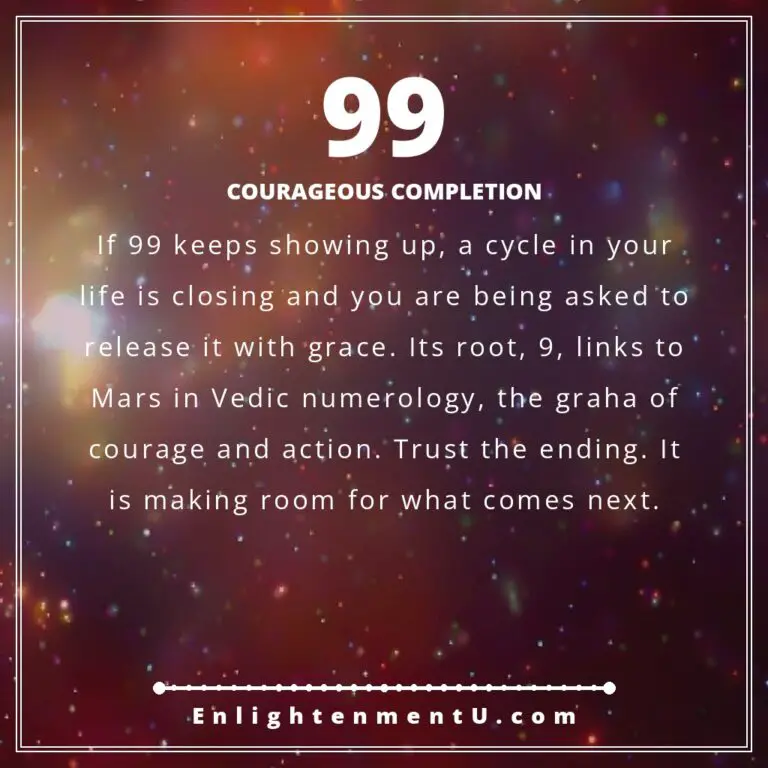 Read more about the article 99 Angel Number Meaning: Love, Money & Vedic Insight